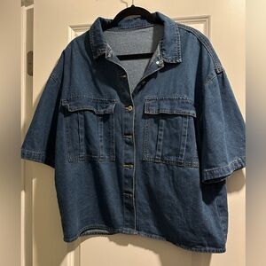 Denim Wide Cropped